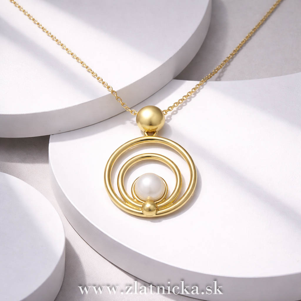 Zlatý náhrdelník na mieru s perlou – výroba náhrdelníka na zákazku